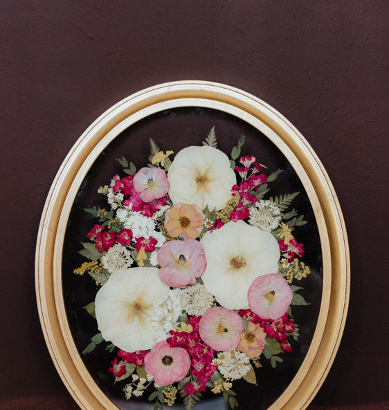 Oval preserved wedding bouquet